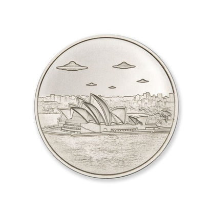 Intaglio UFOs Over Sydney 1 Troy Ounce 39mm