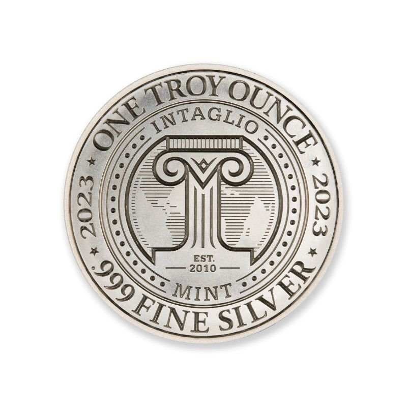 Intaglio UFOs Over The Taj Mahal  1 Troy Ounce 39mm