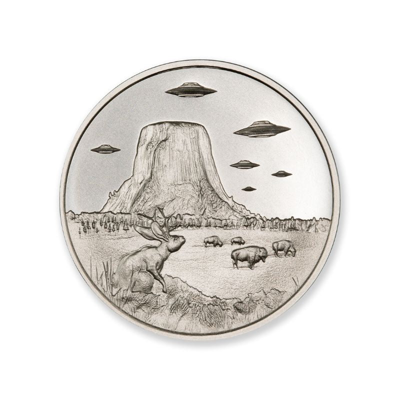 Intaglio Ufos Over Devils Tower 1 Troy Ounce 39mm