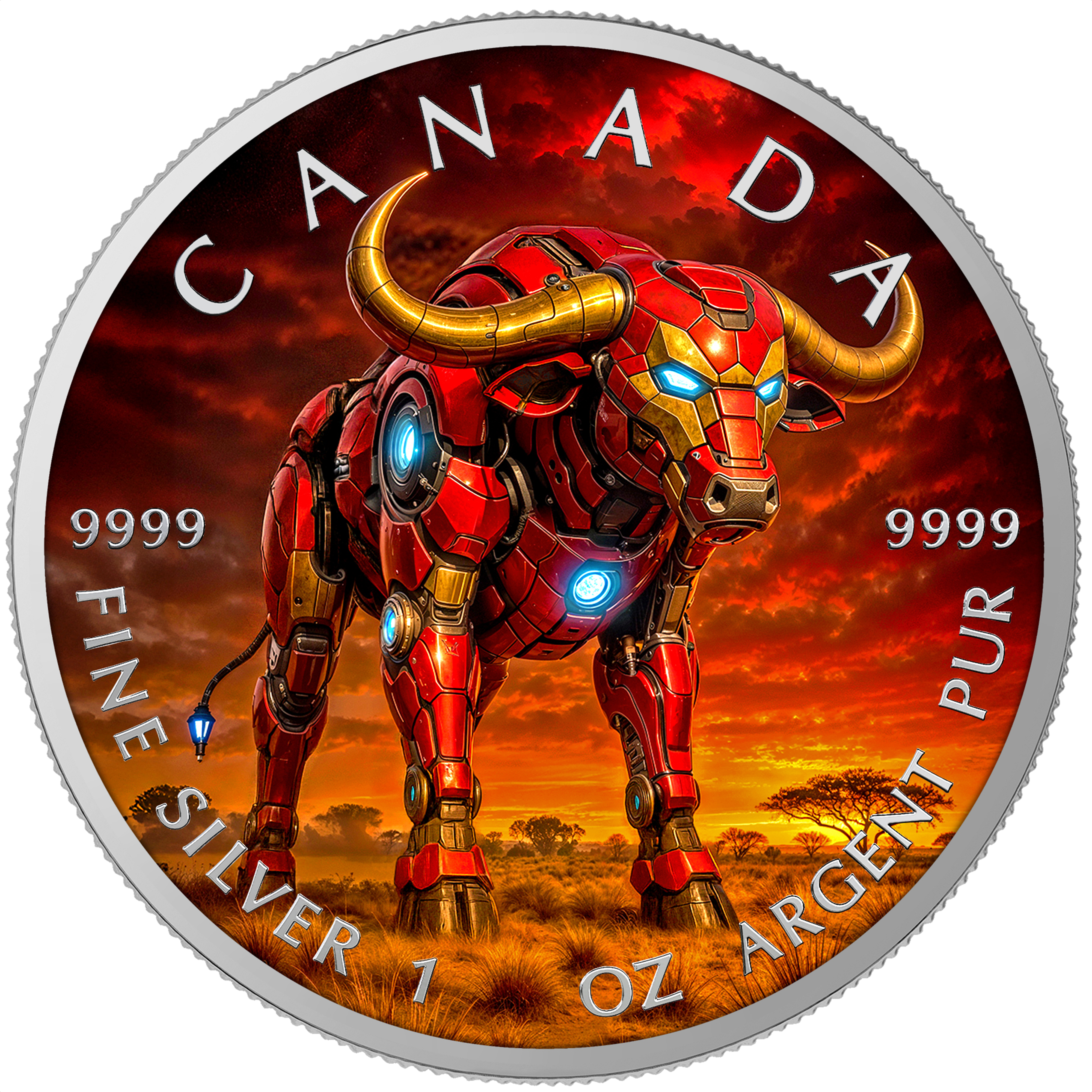 2025 Canada Maple Big Five Iron Buffalo 1oz .9999 Silver