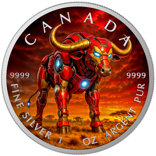 2025 Canada Maple Big Five Iron Buffalo 1oz .9999 Silver