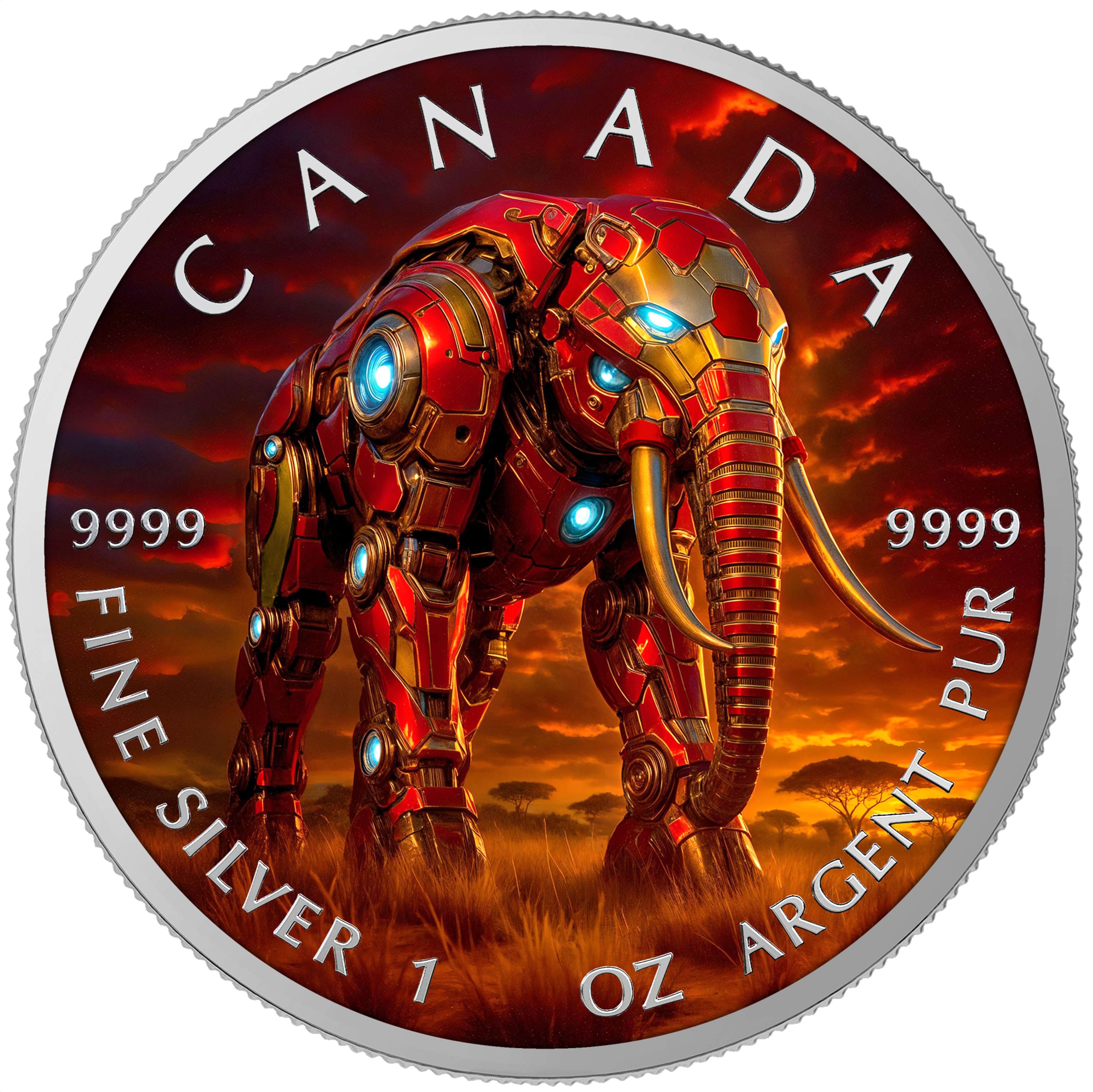 2025 Canada Maple Big Five Iron Elephant 1oz .9999 Silver