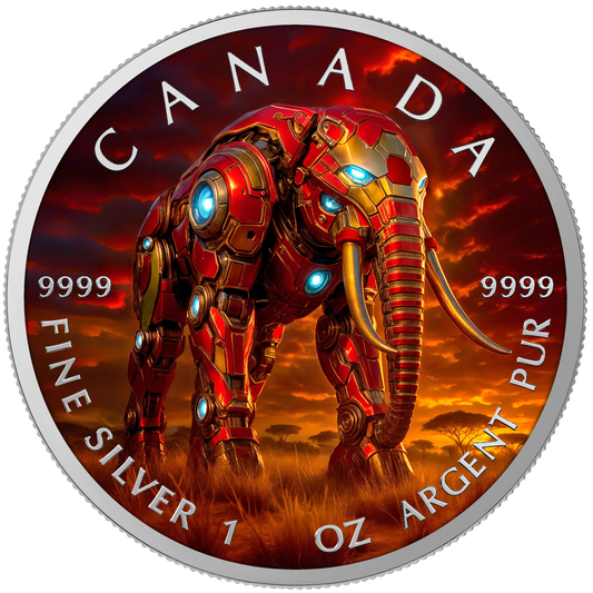 2025 Canada Maple Big Five Iron Elephant 1oz .9999 Silver