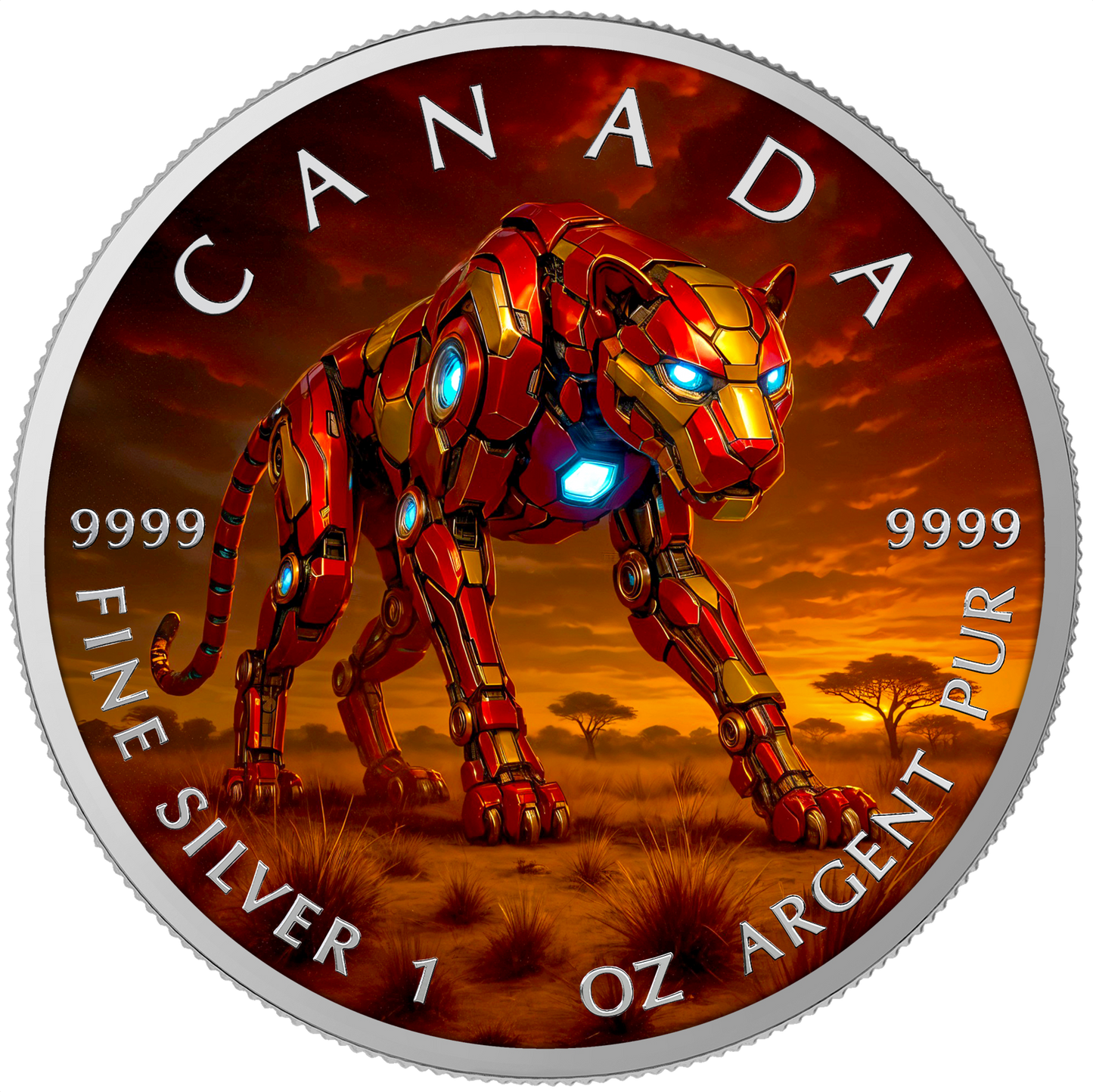 2025 Canada Maple Big Five Iron Leopard 1oz .9999 Silver