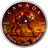 2025 Canada Maple Big Five Iron Leopard 1oz .9999 Silver