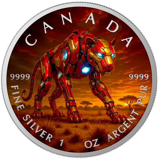 2025 Canada Maple Big Five Iron Leopard 1oz .9999 Silver