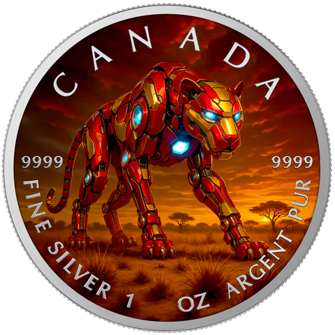 2025 Canada Maple Big Five Iron Leopard 1oz .9999 Silver