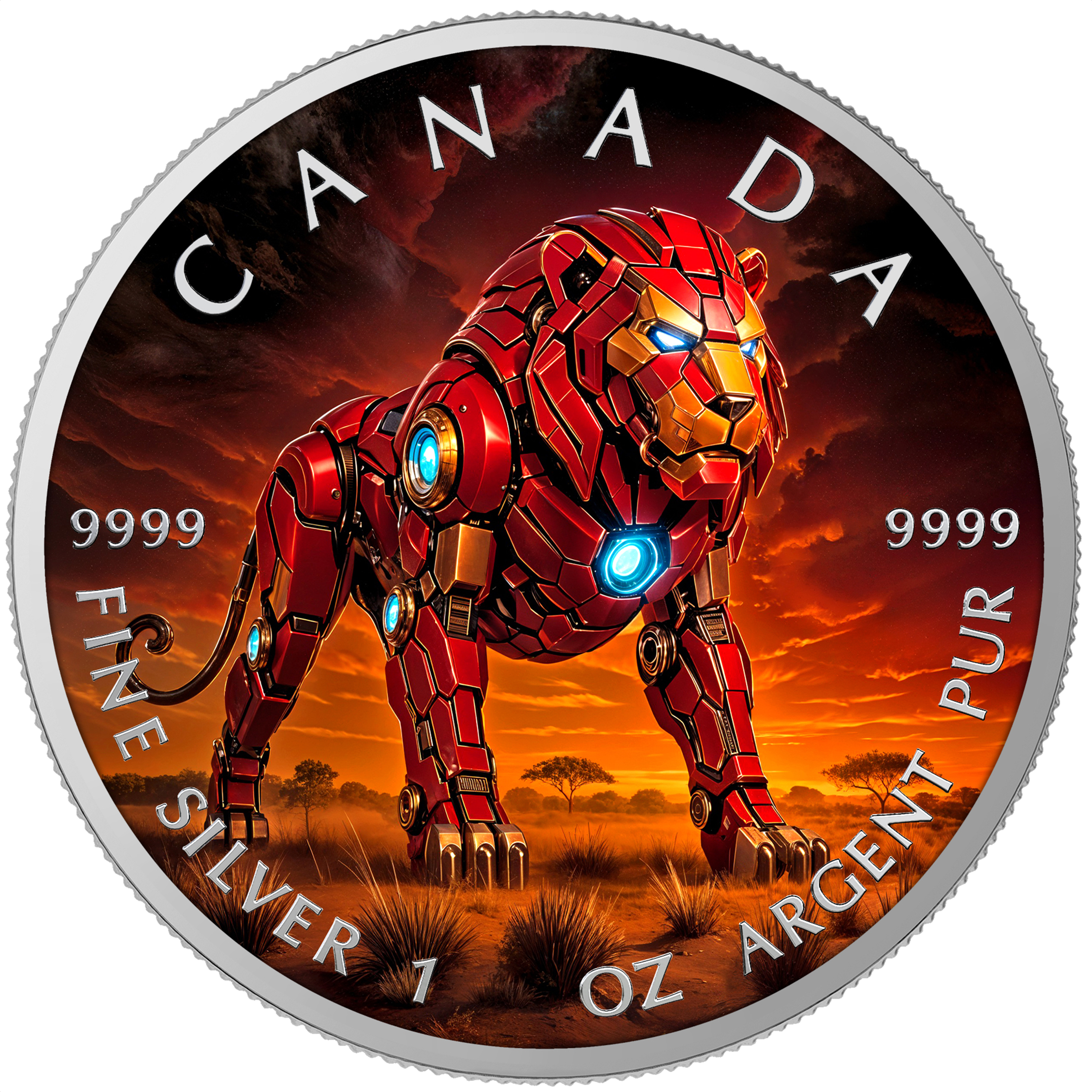 2025 Canada Maple Big Five Iron Lion 1oz .9999 Silver