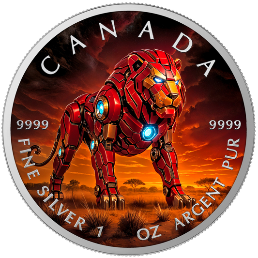 2025 Canada Maple Big Five Iron Lion 1oz .9999 Silver