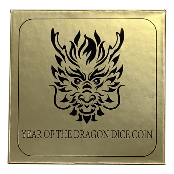 2024 Fiji 1oz Year of the Dragon .999 Silver Gilded Dice Coin Box&COA