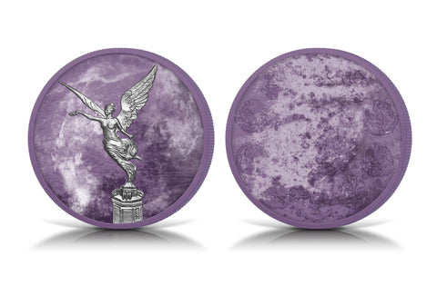 2024 Mexico Libertad 1oz .999 Silver Coin Purple Marble Edition