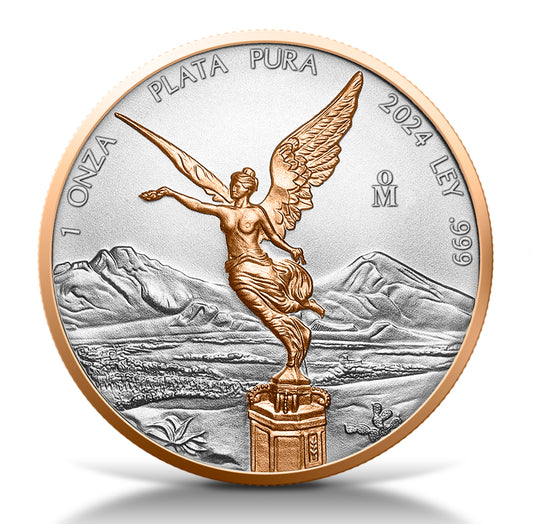 2024 Mexico Libertad Red Gold Series 1oz .999 Silver Coin