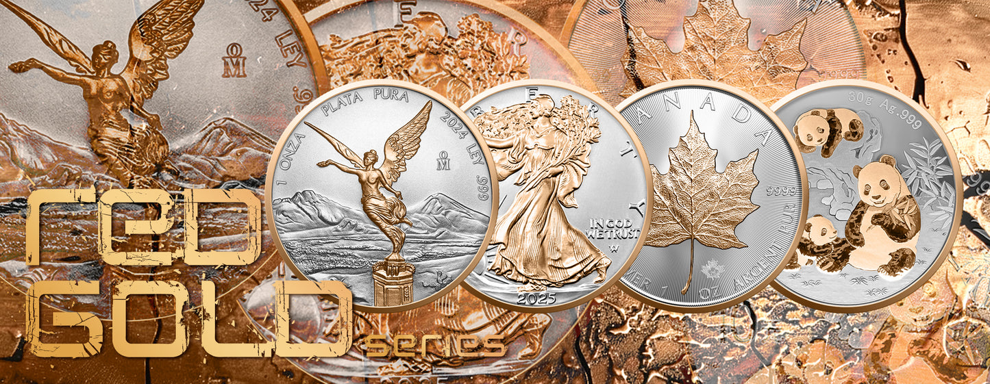 2024 Mexico Libertad Red Gold Series 1oz .999 Silver Coin