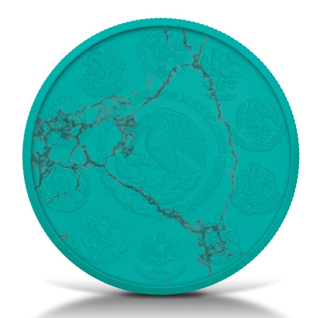 2024 Mexico Libertad 1oz .999 Silver Coin Turquoise Marble Edition