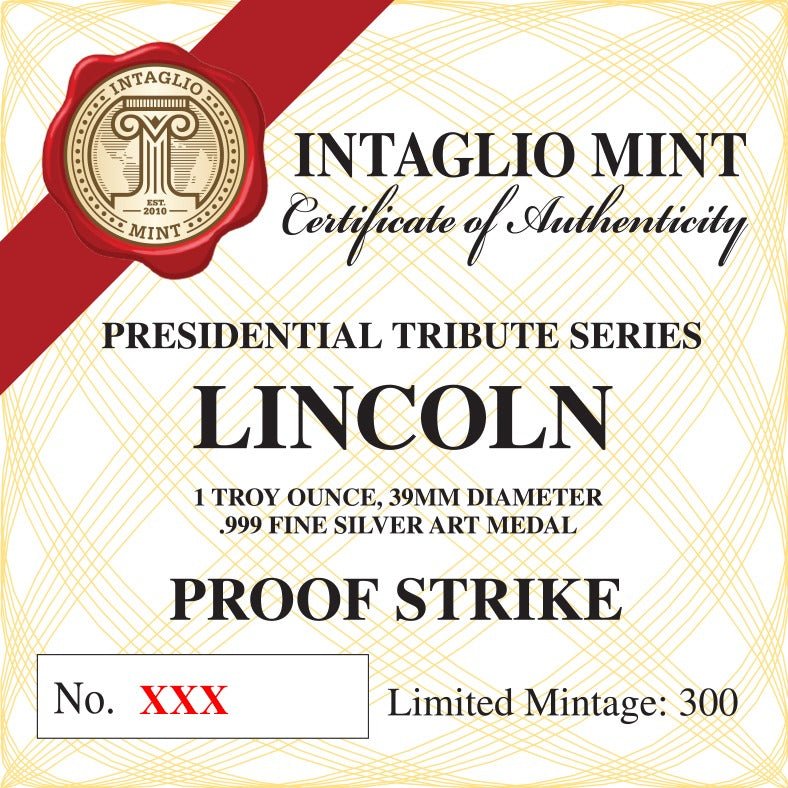 Lincoln 1 Troy Ounce 39mm  Proof