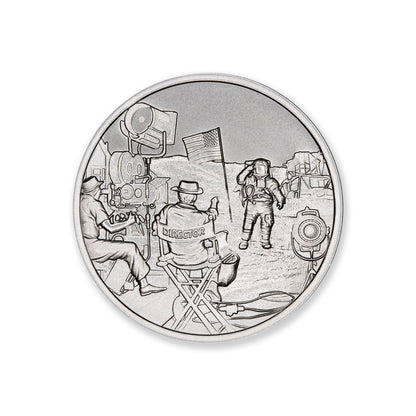 Intaglio Conspiracy Theories Series Moon Landing .999 Silver 1oz 39mm