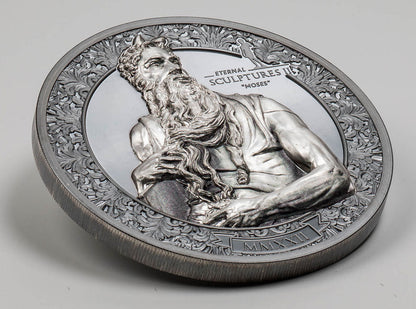 *MOSES Eternal Sculptures II 3 Oz Silver Coin 20$ Palau 2022