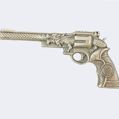 2024 Truth Guard Dragon Revolver Antiqued 2 oz Silver Medal