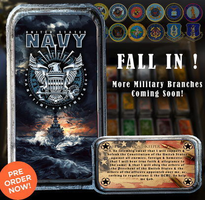 2025 Colorized Art Bar U.S. Navy 1oz .999 Silver Bar