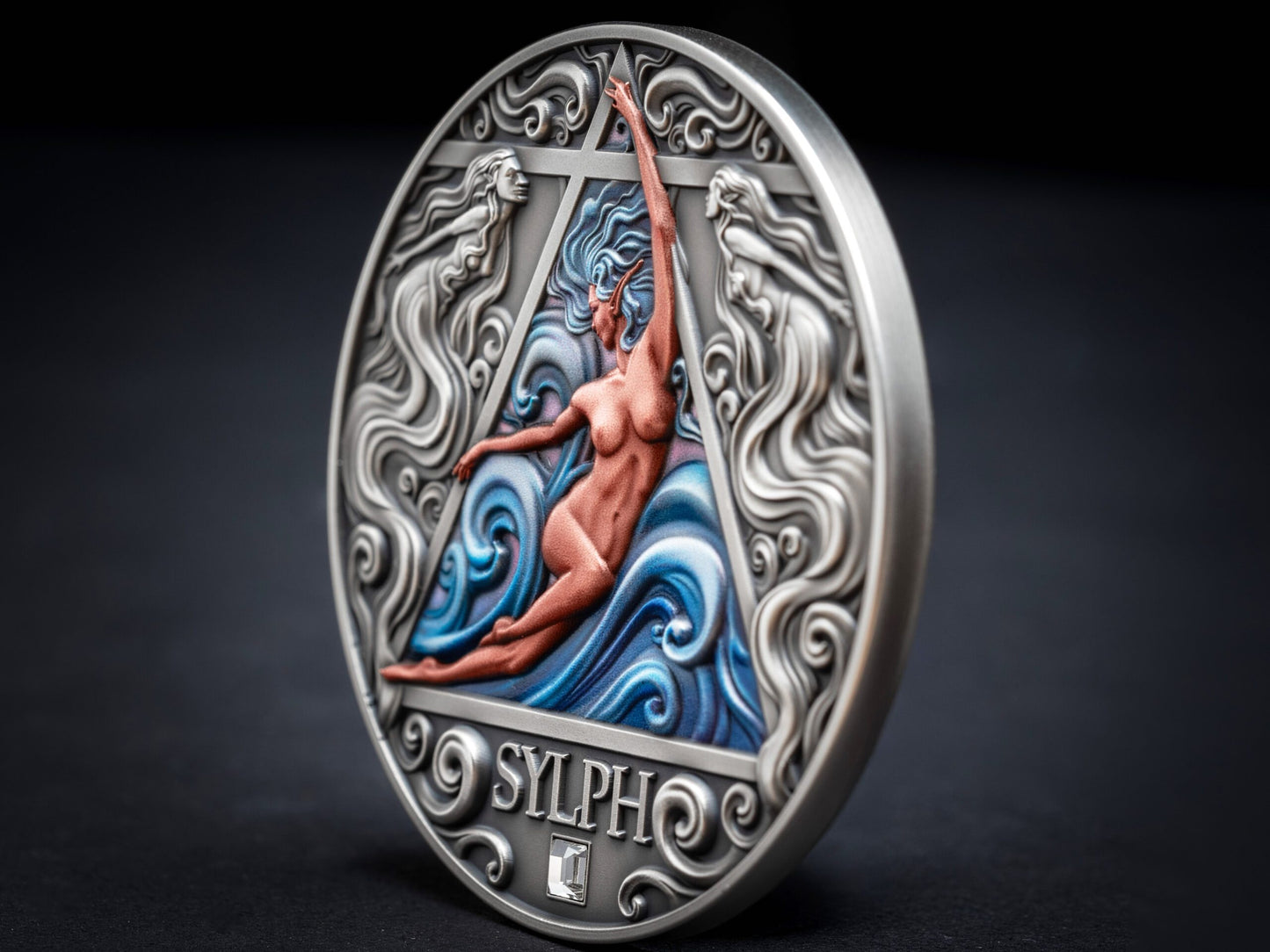 2024 .999 Silver 2oz 50mm Antique and Color Sylph Coin