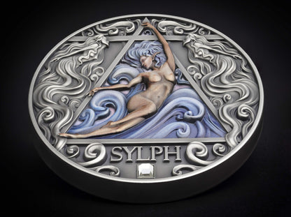 2024 .999 Silver 2oz 50mm Antique and Color Sylph Coin