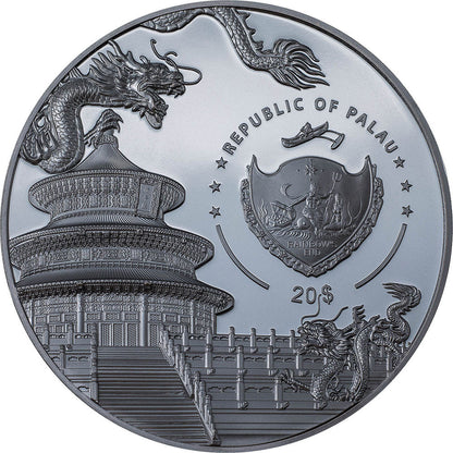 *PALADIN PANDA 40th Anniversary 3 Oz Silver Coin 20$ Palau 2022