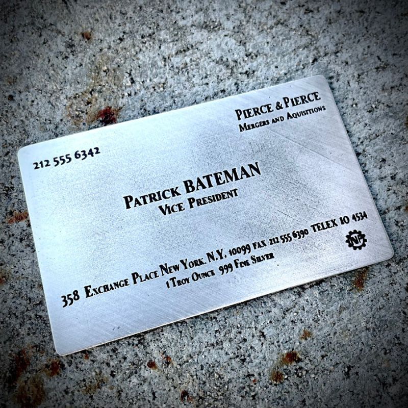 Patrick Bateman Card featuring detailed illustration and iconic branding from 'American Psycho.'