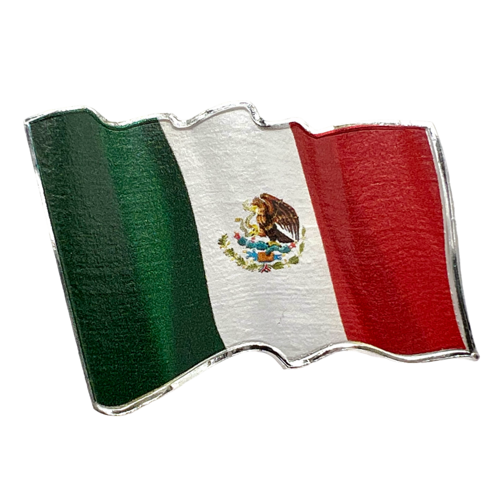 2023 Cameroon Wavy 3D Mexican Flag 1 oz Silver Coin