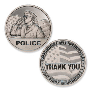 THANK YOU – LAW ENFORCEMENT & FIRST RESPONDERS – POLICE – 1 TROY OUNCE – 39MM