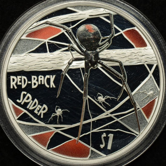 RED BACK SPIDER ONE OUNCE silver coin