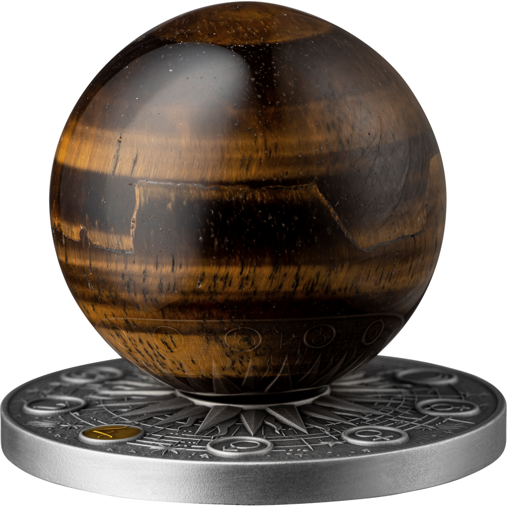 2025 Ghana 2oz .999 Silver Jupiter Coin Colorized and Gilded Presale