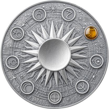 2025 Ghana Saturn Solar System 2oz .999 3d Coin Colorized Silver