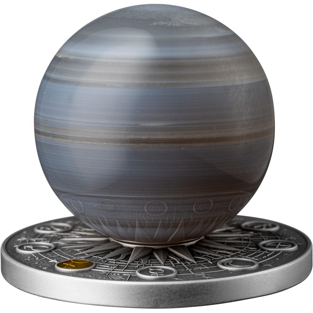 2025 Ghana 2oz .999 Silver Venus Colorized and Gilded