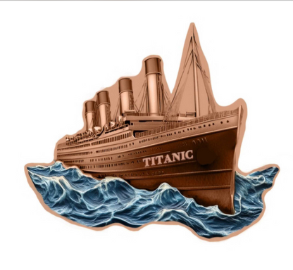 2025 Titanic 5oz ADVP .999 Copper Figure in Capsule