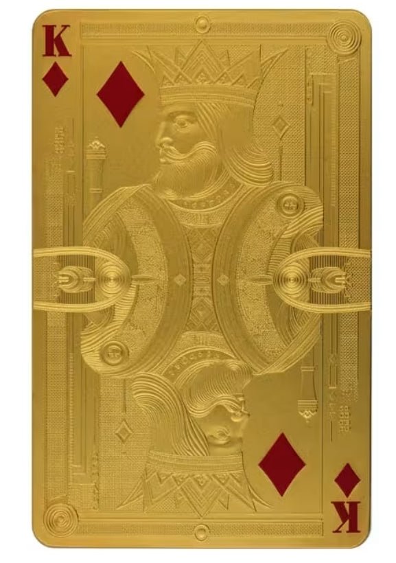 2024 Samoa Playing Cards .999 Coloured Gold-Gilded Silver 4 Coin Set