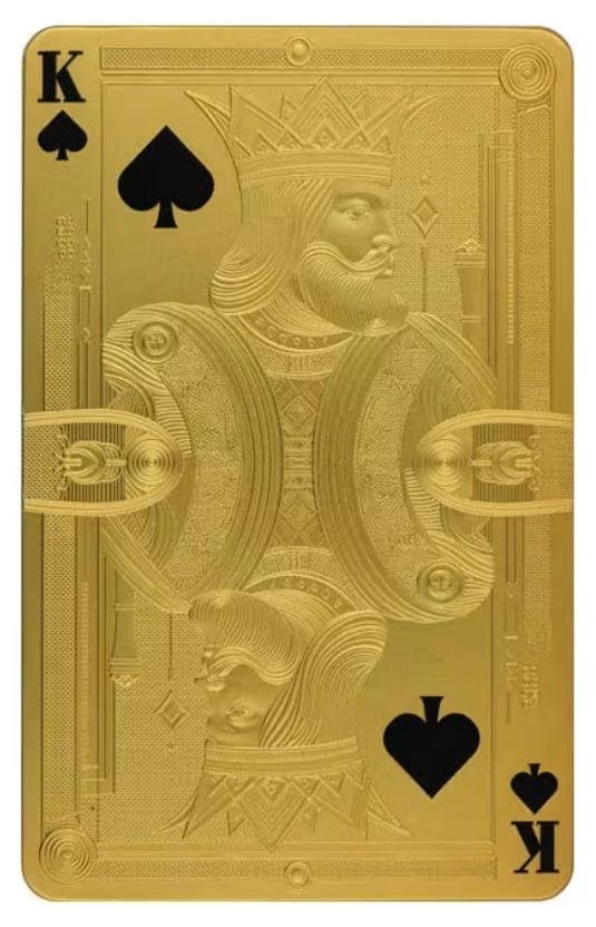 2024 Samoa Playing Cards .999 Coloured Gold-Gilded Silver 4 Coin Set