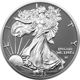 2025 Silver Eagle Silver Ring Edition 1oz .999 Silver Coin Colorized