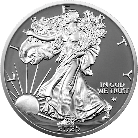 2025 Silver Eagle Silver Ring Edition 1oz .999 Silver Coin Colorized