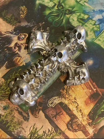 The Locker Mint Skross Cross And Skeleton Skull Cross 3.5-3.7 Ounces .999 Fine Silver