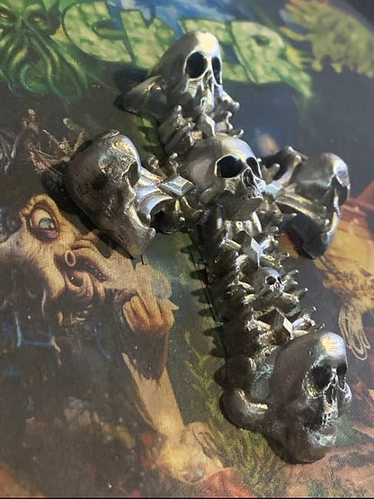 The Locker Mint Skross Cross And Skeleton Skull Cross 3.5-3.7 Ounces .999 Fine Silver