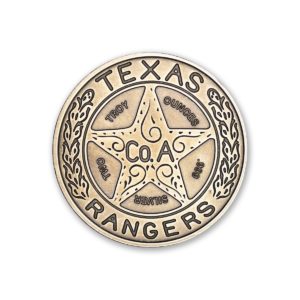 Texas Ranger Badge 2 Troy Ounce 39mm (Antiqued)