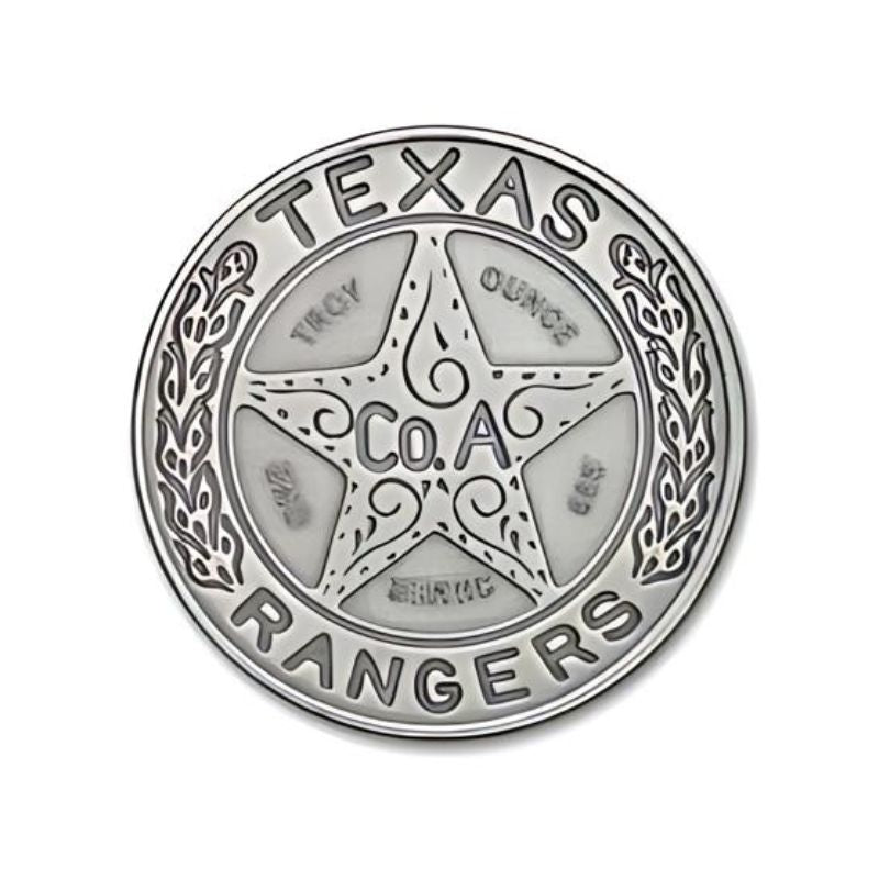 Texas Ranger Badge 1 Troy Ounce 39mm (Antique Finish)