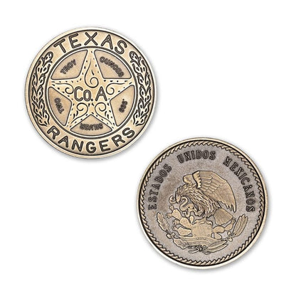 Texas Ranger Badge 2 Troy Ounce 39mm (Antiqued)