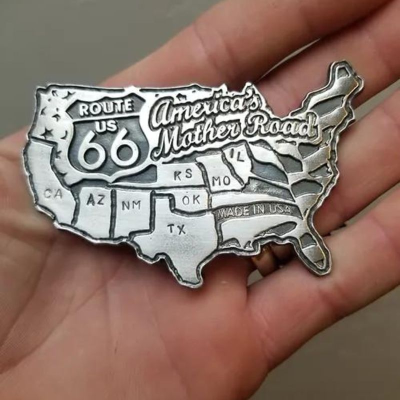 The Mother Road Hand Poured Silver - Meticulously crafted silver coin capturing the spirit of Route 66.