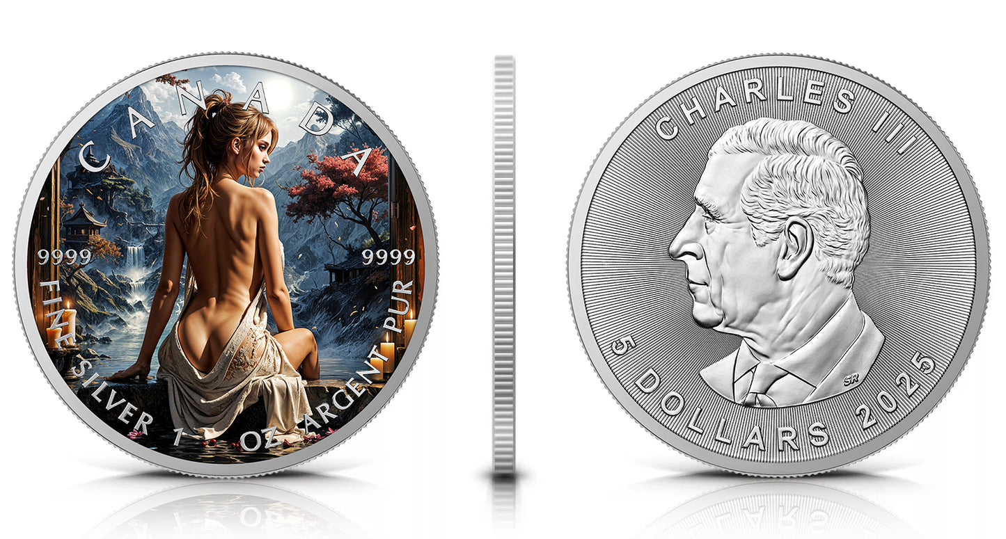 2025 Canada Maple Thermal Relaxing 1oz .9999 Silver Coin