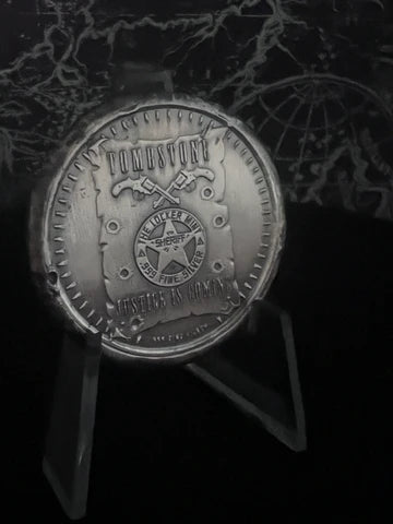 The Locker Mint Tombstone .999 Silver Round Hand Poured Silver,average Weight 2 Ozt