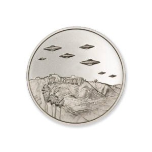 UFOs OVER HOLLYWOOD – 2 TROY OUNCE – 39MM