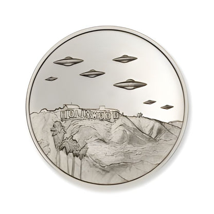 UFOs Over Hollywood 1 Troy Ounce 39mm