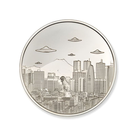 UFOs Over Tokyo 1 Troy Ounce  39mm