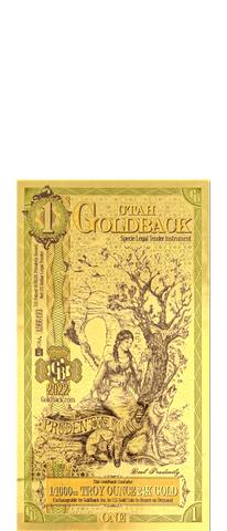 2024 Utah Goldback Foil Note 1 Dollar .999 Gold